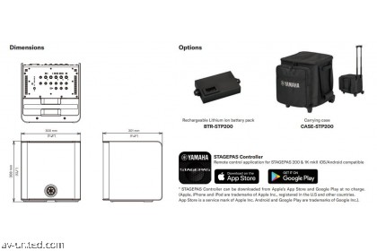 Yamaha STAGEPAS 200BTR SET Portable PA System+ CASE STP200
